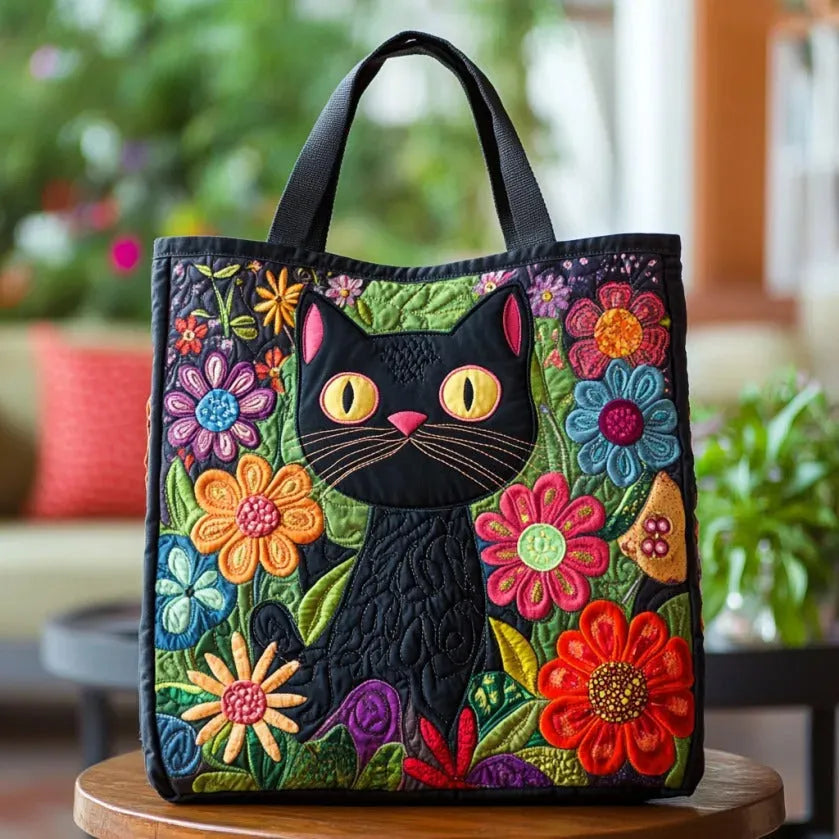 キルティングバッグ - 魔法の黒猫 – Aiko Boutique