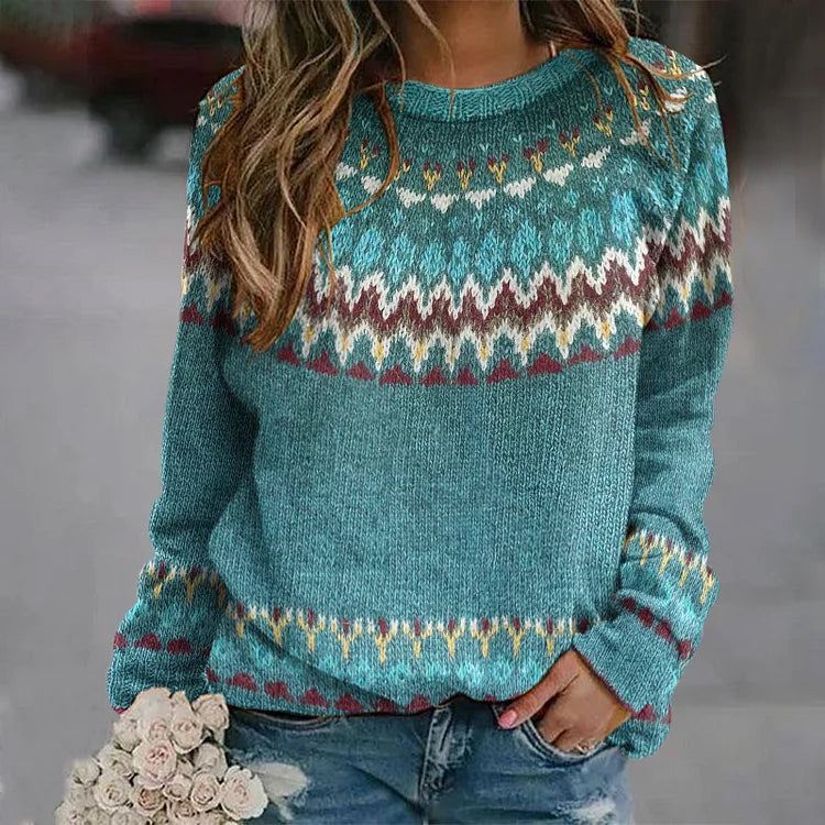 gina | Retro Wave Pattern Sweater