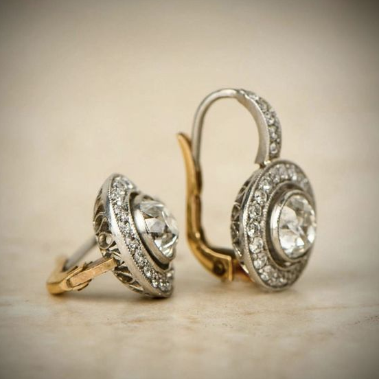 ジレナ | ヴィンテージシルバー ジルコンピアス